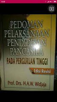 Pedoman Pelaksanaan Pendidikan Pancasila pada Perguruan Tinggi